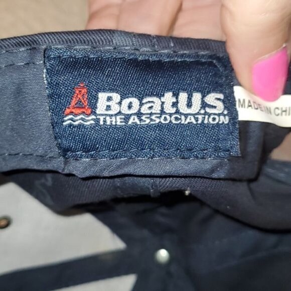 Boat U.S. Blue Vintage Embroidered Stretchback Adjustable Baseball Hat - Picture 4 of 5